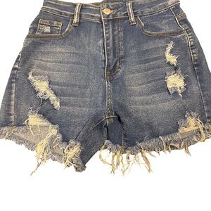 Distressed Denim Women Shorts